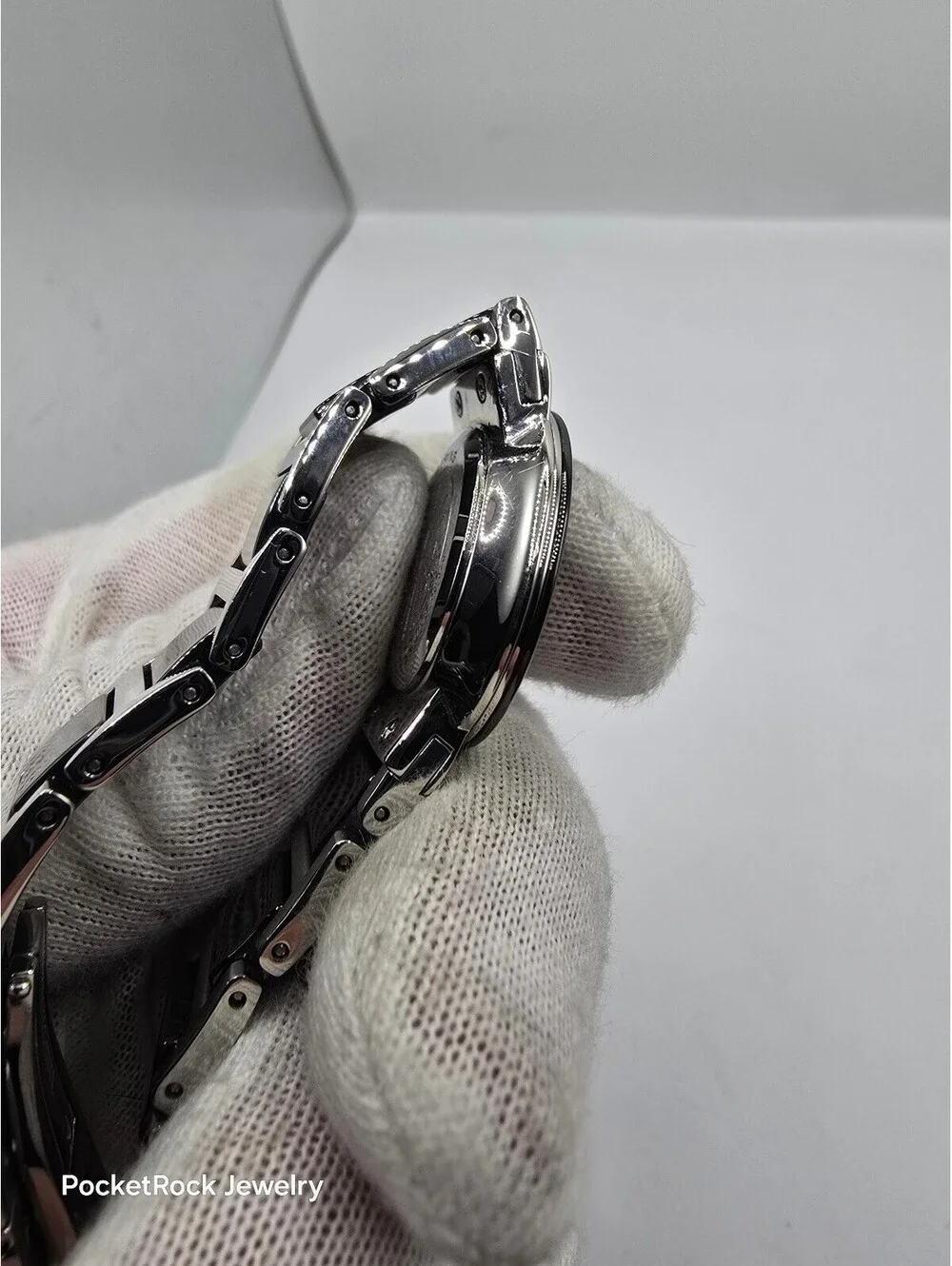 BERING Women’s Quartz Analog Black Dial Diamond Markers Ceramic Bracelet 50m